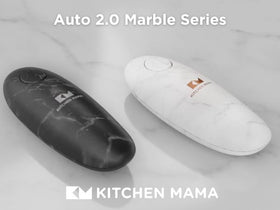 Opens soda and curved cans safely with Kitchen Mama Auto 2.0.