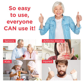 Kitchen Mama Auto Electric Can Opener white one-touch operation aids limited hand strength