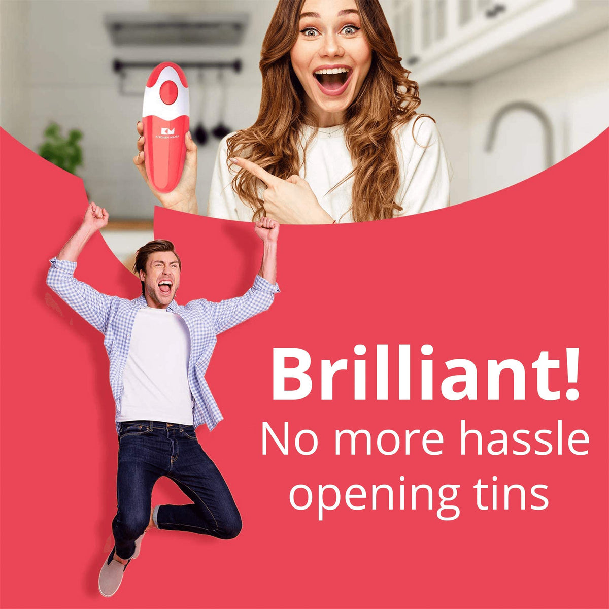 Kitchen Mama can opener saves time in everyday cooking and cleanup.