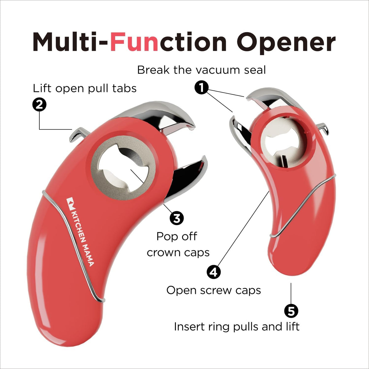 Kitchen Mama Epic One jar lid opener demonstrates ergonomic leverage.