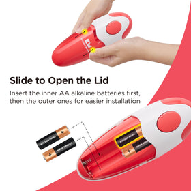 Kitchen Mama ergonomic design offers a comfortable grip during meal prep.
