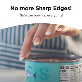 Kitchen Mama mini can opener arthritis-friendly design enables easy use.