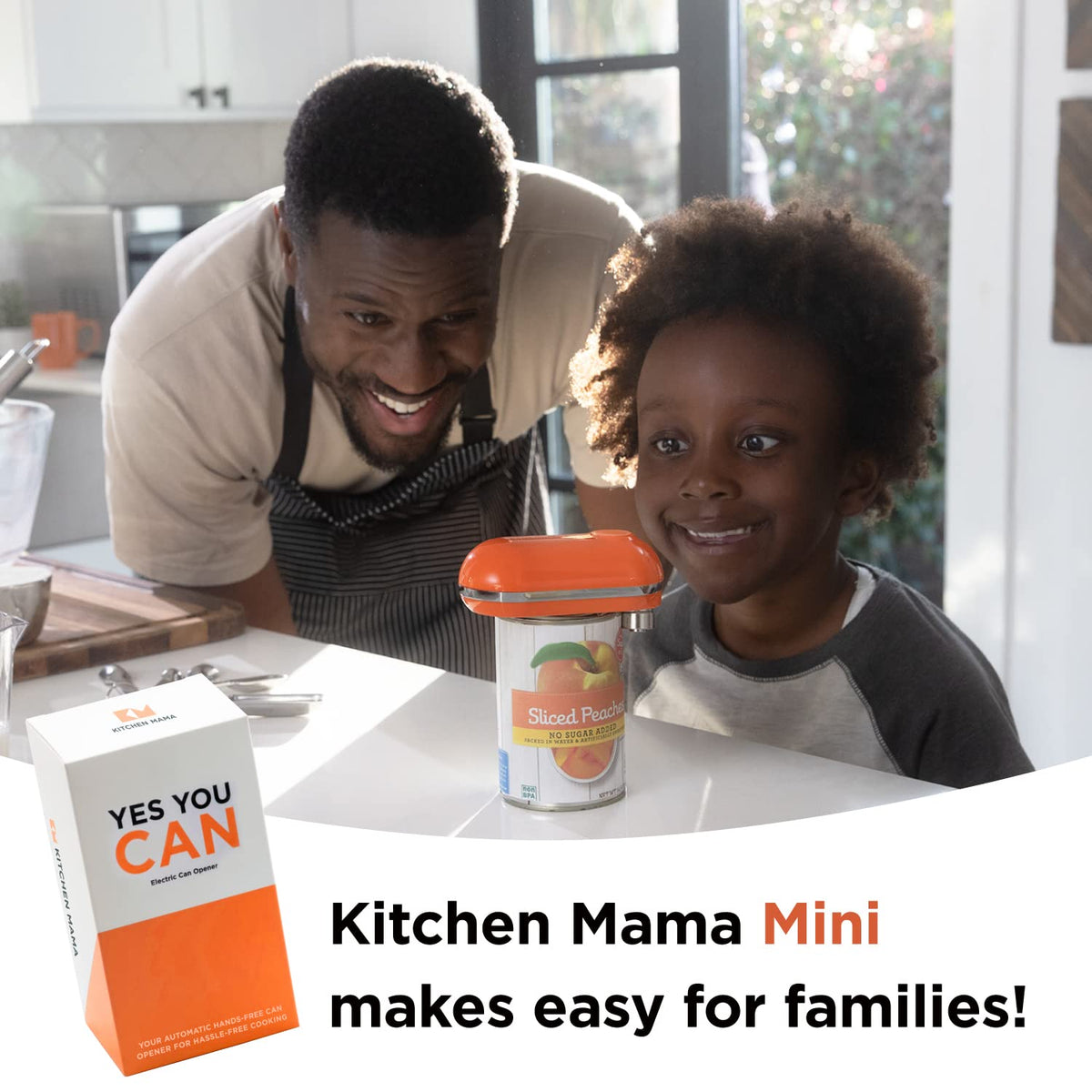 Kitchen Mama mini can opener gift-ready package for home cooks.
