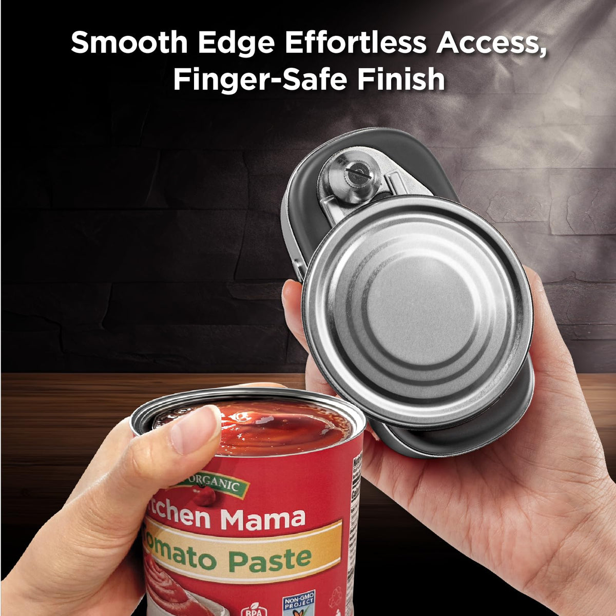 Kitchen Mama Orbit One ergonomic design reduces strain during use.
