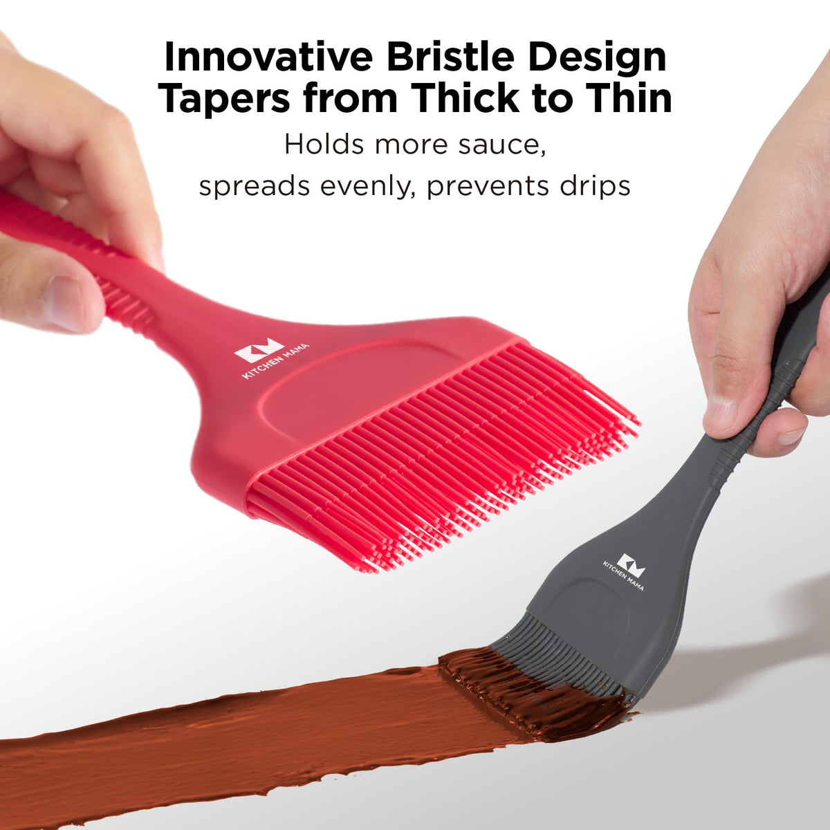 Kitchen Mama Platinum silicone is dishwasher-safe, making cleanup quick after grilling or baking.