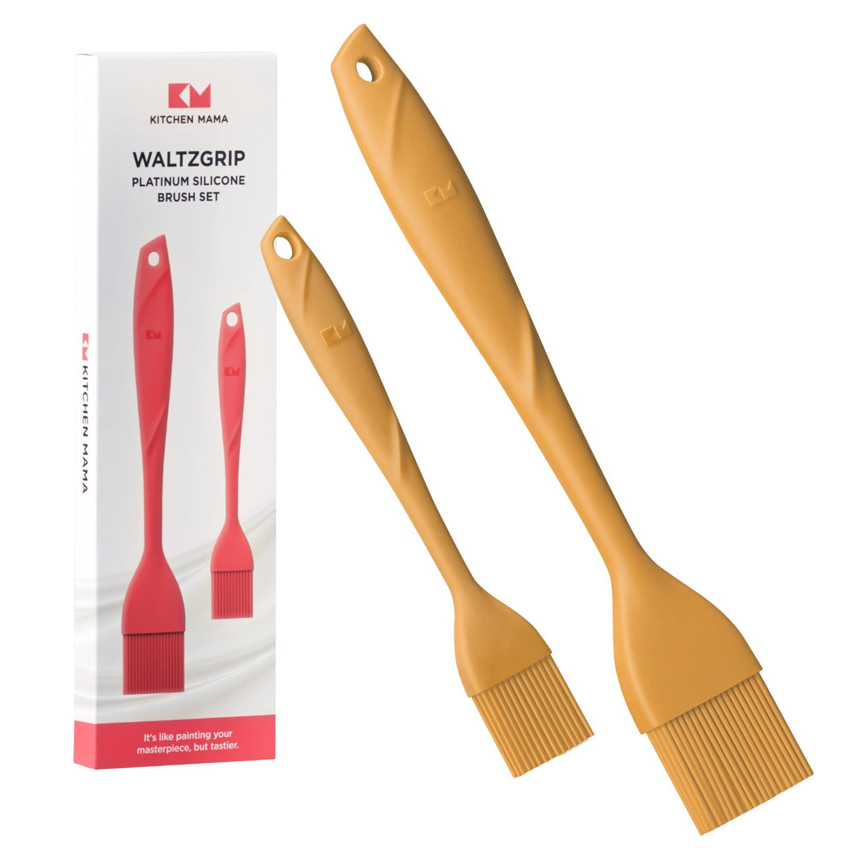 Kitchen Mama WaltzGrip 11.5-inch grilling brush with heat-resistant silicone for even basting