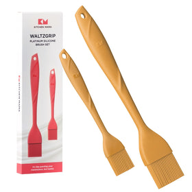 Kitchen Mama WaltzGrip 11.5-inch grilling brush with heat-resistant silicone for even basting