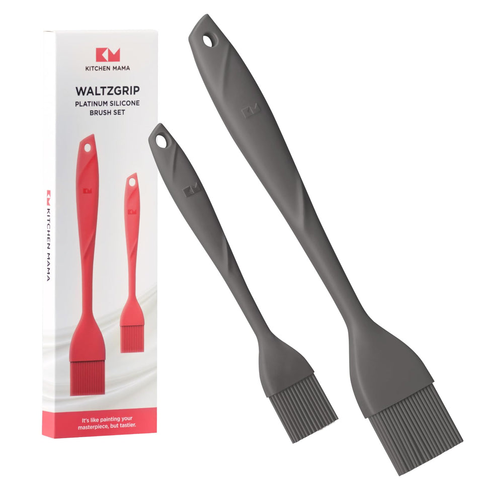 Kitchen Mama WaltzGrip 11.5-inch grill basting brush glazes meats evenly.