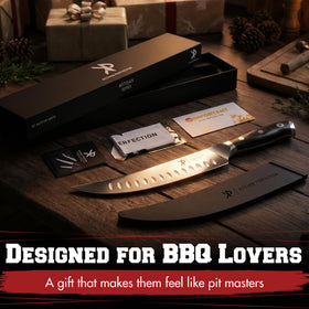 Balanced handling with Kitchen Perfection 10” butcher knife for easy large-cut prep.