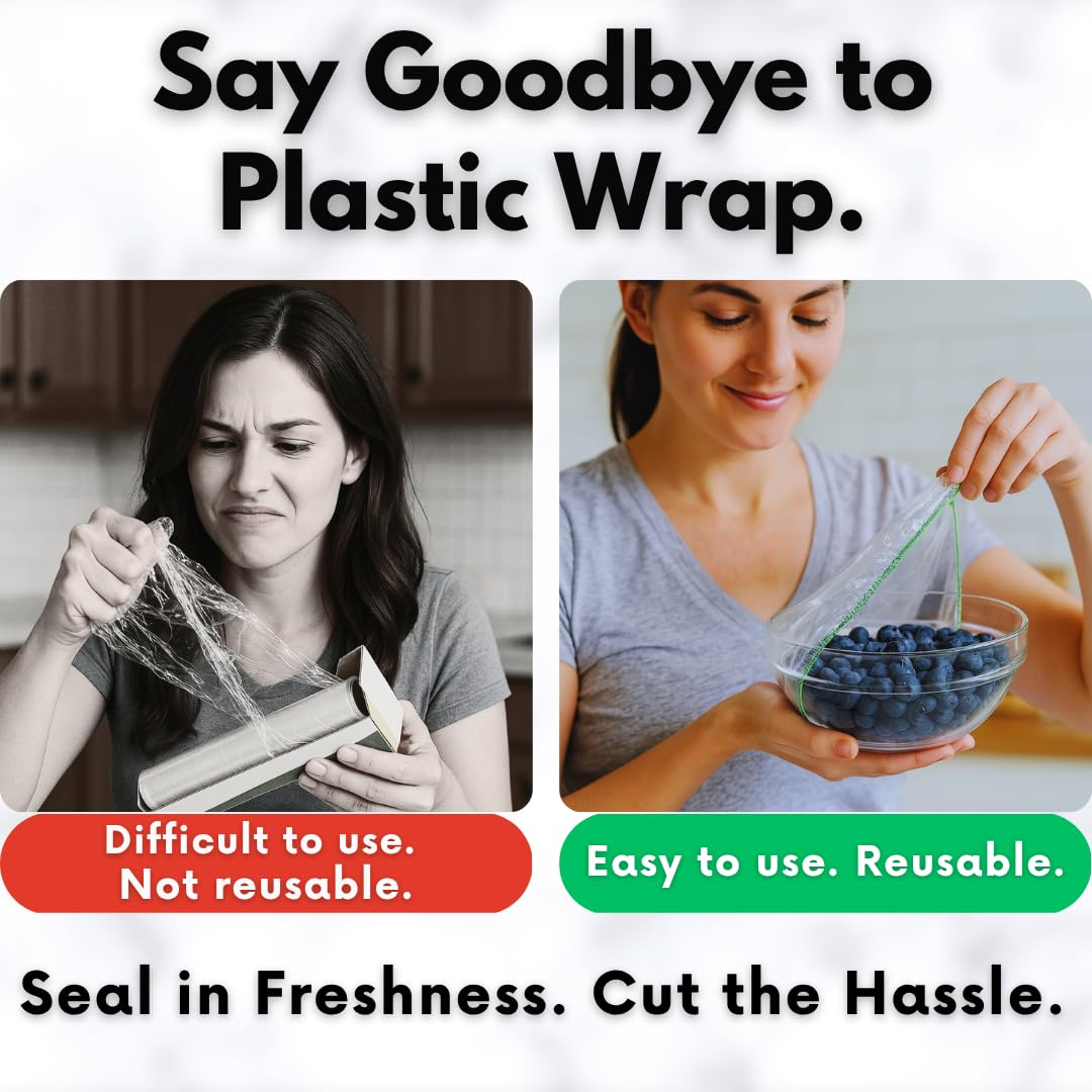 Kitchen Strong transparent covers seal leftovers in fridge or on counter