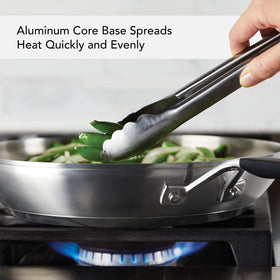 KitchenAid 12-inch frying pan induction compatible for diverse cooktops.