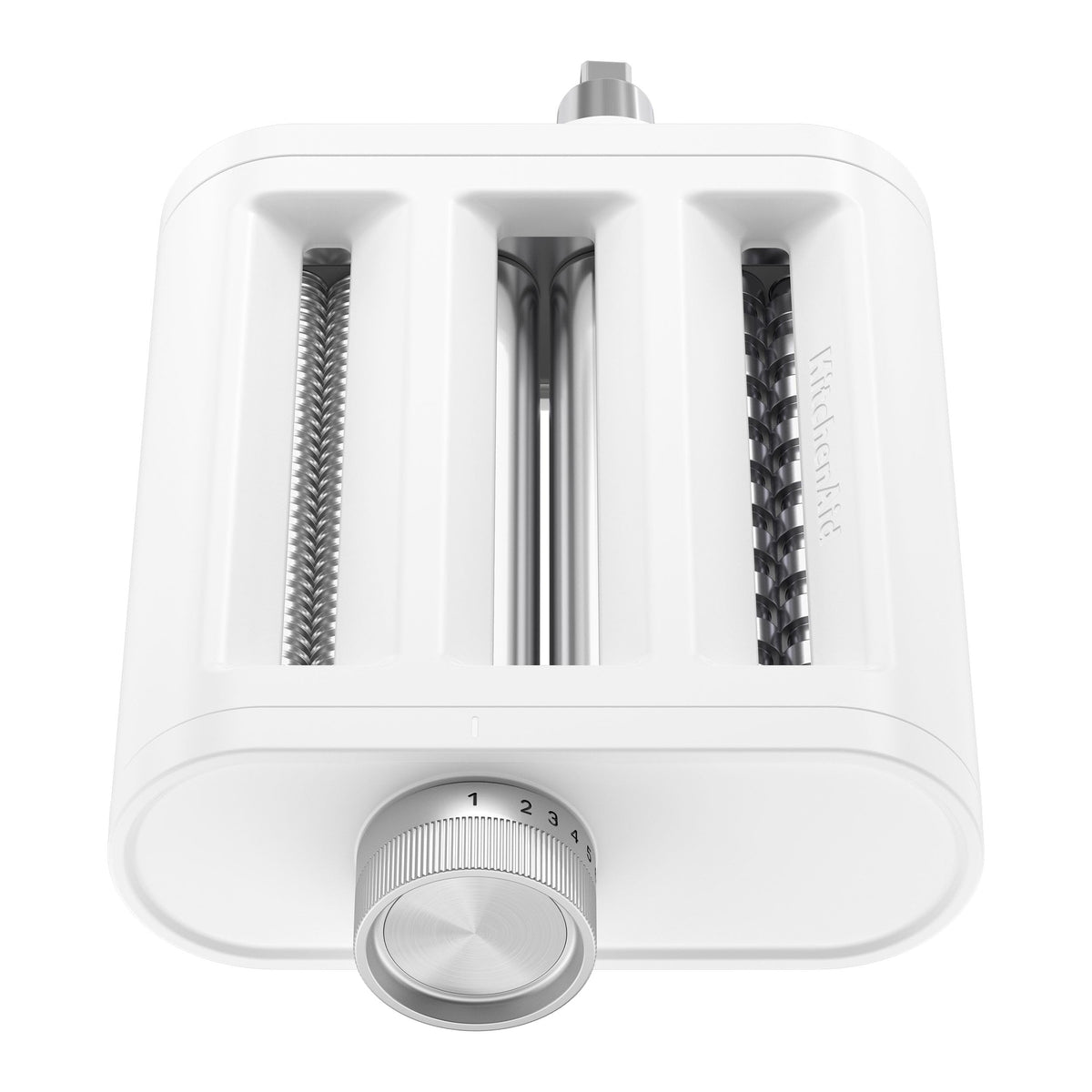 KitchenAid 3-in-1 pasta attachment eight-thickness settings enable precise pasta.