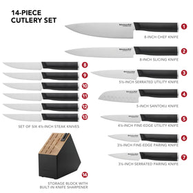 KitchenAid 4.5-inch fine-edge utility knife for detail work.