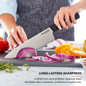 KitchenAid 5-inch santoku knife for versatile chopping and mincing.