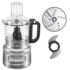KitchenAid 7-Cup work bowl with integrated blades for compact storage.