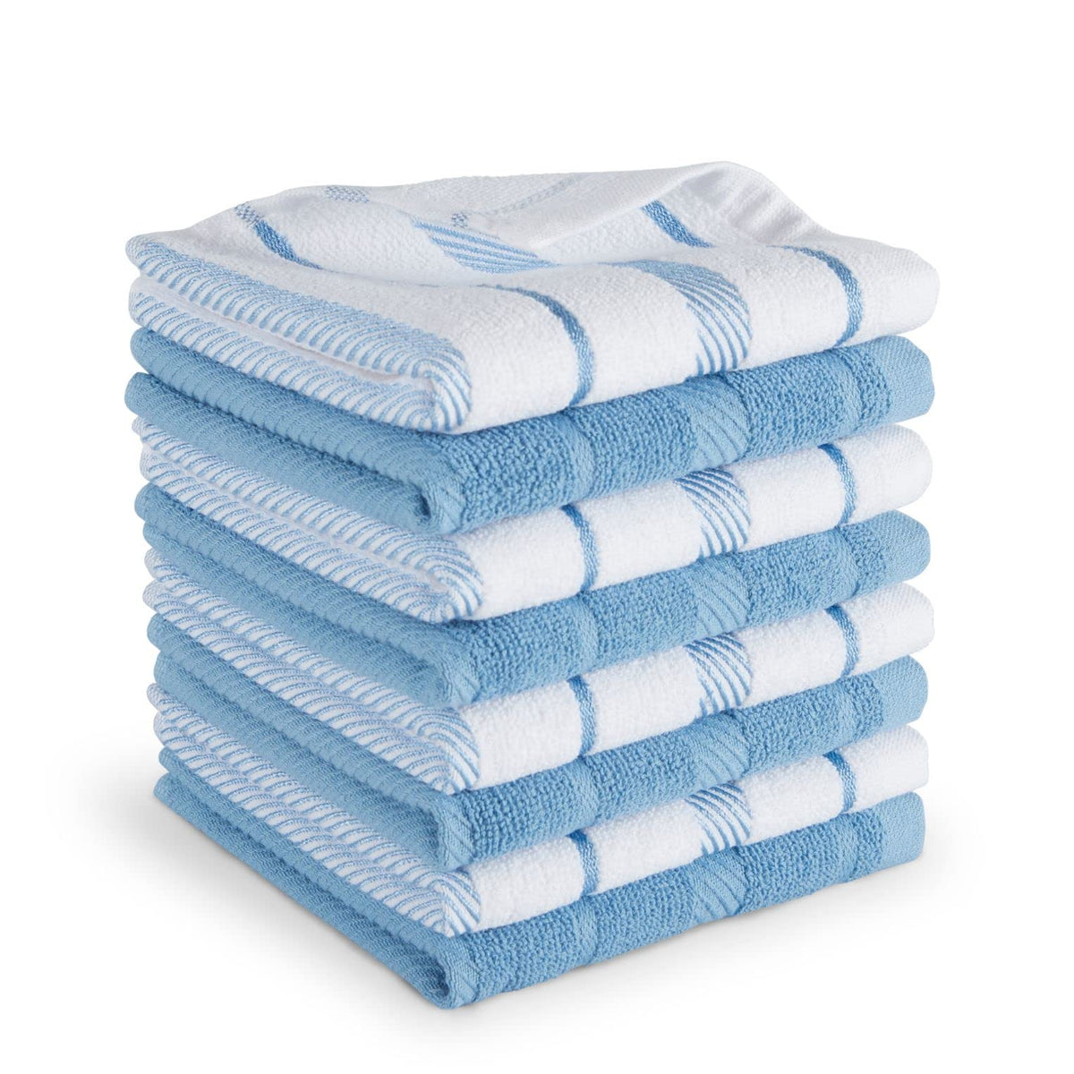 KitchenAid Albany dishcloth solid blue, highly absorbent for spills.