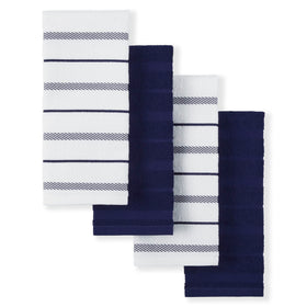 KitchenAid Albany solid cobalt blue towel ready for quick spill cleanup