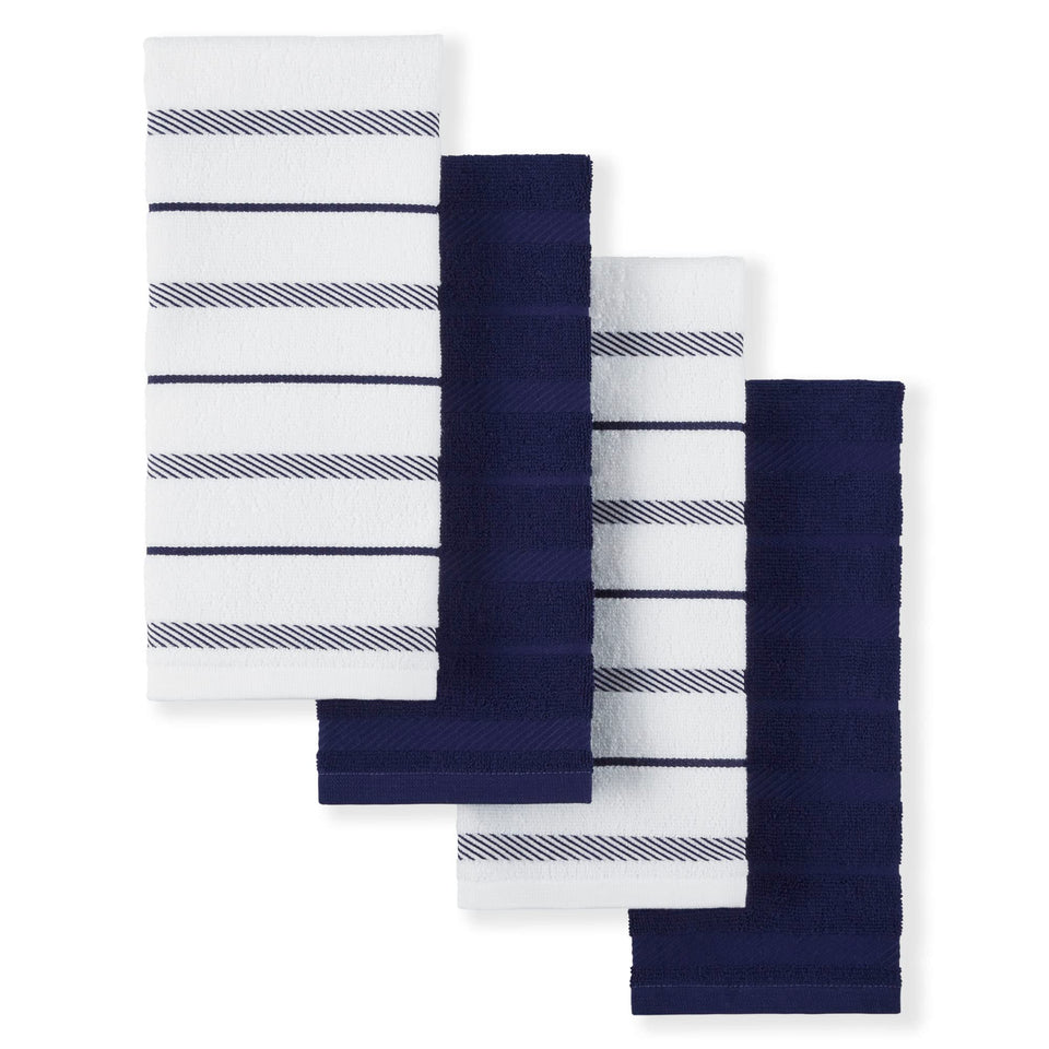 KitchenAid Albany solid cobalt blue towel ready for quick spill cleanup