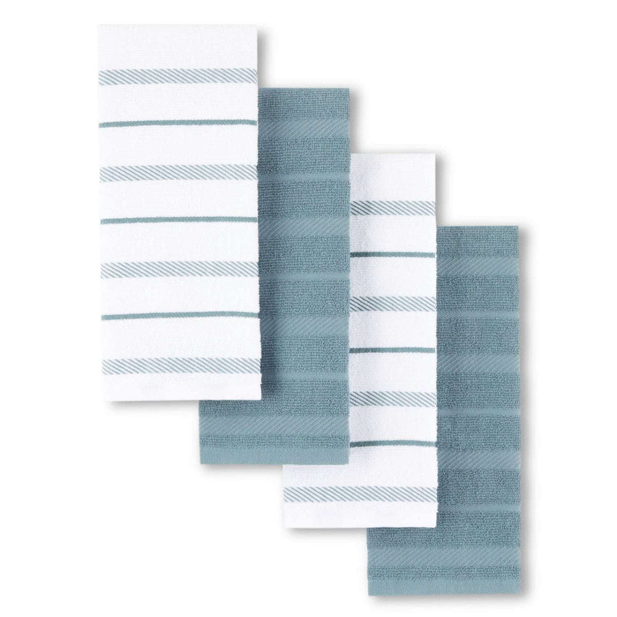 KitchenAid Albany solid towels fog blue absorb spills and dry dishes