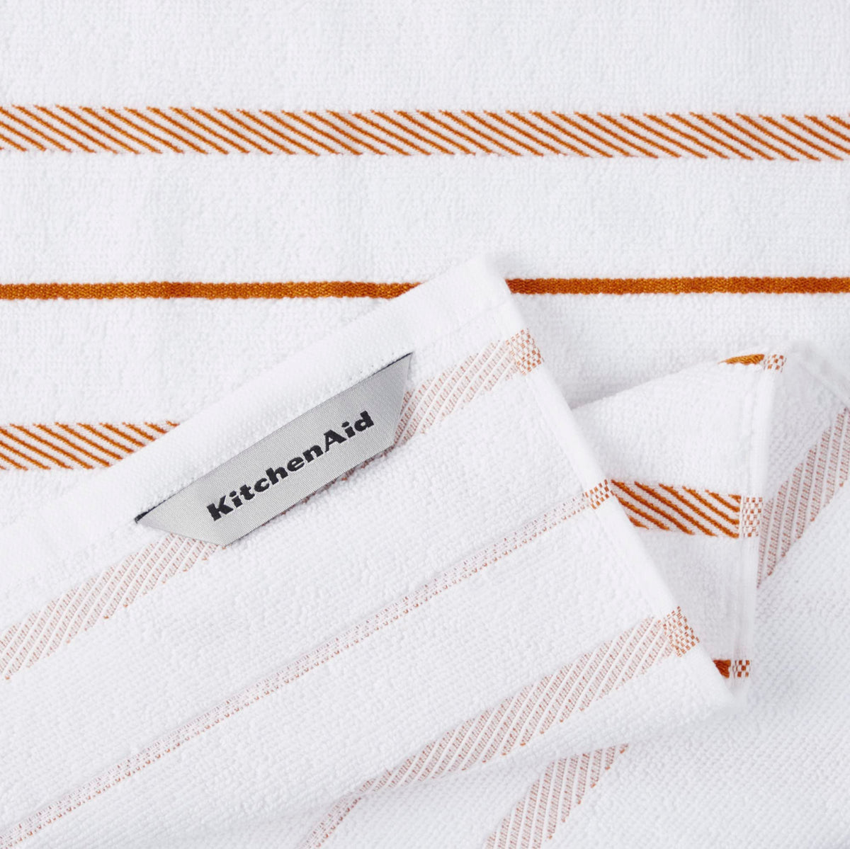 KitchenAid Albany striped towel for cleaning counters and glassware with absorbency