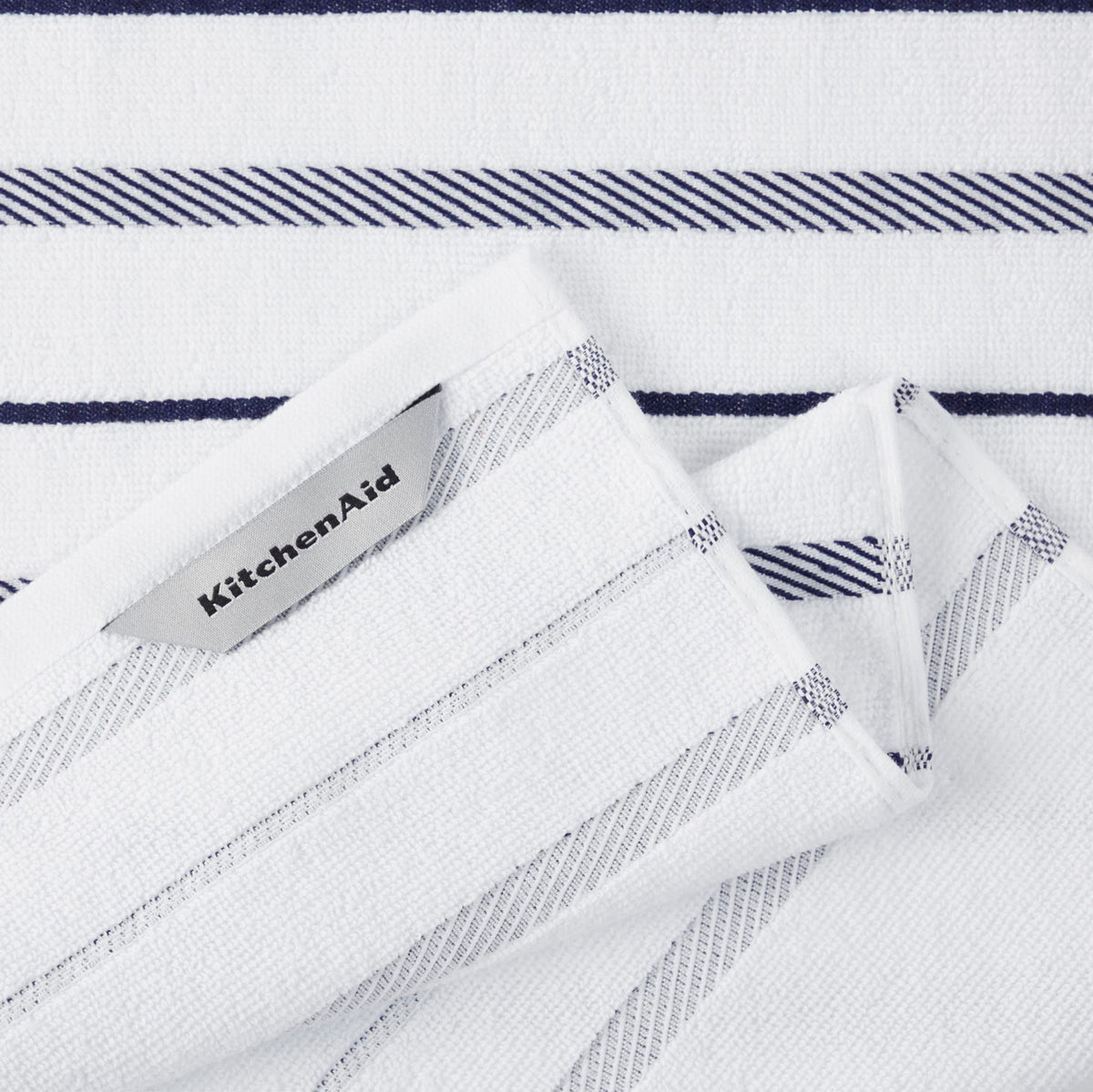 KitchenAid Albany towel set displayed together for versatile kitchen organization