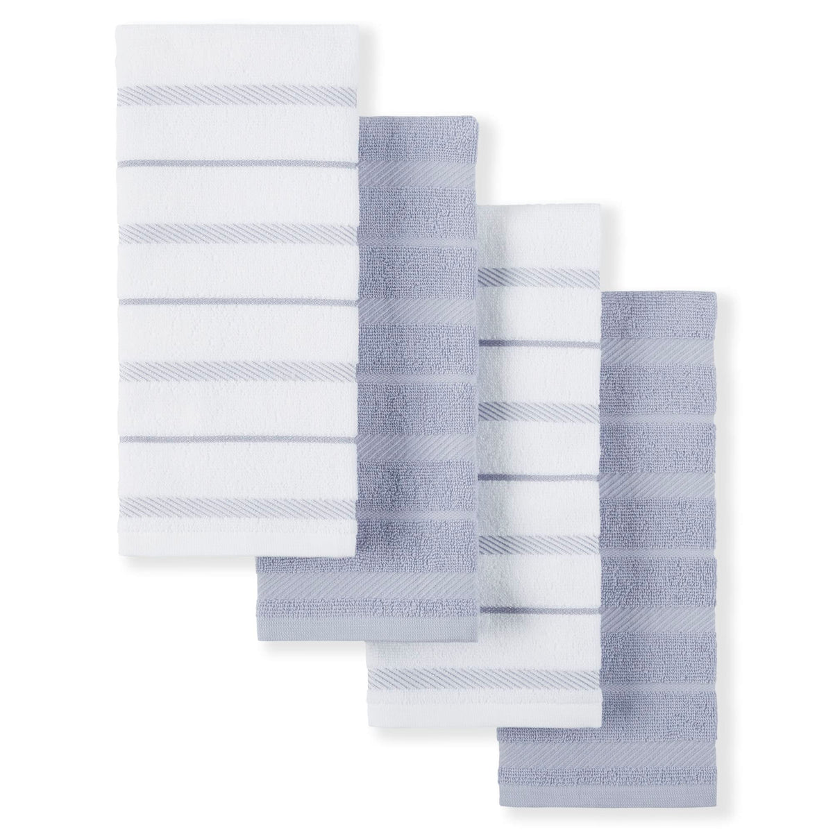 KitchenAid Albany solid lavender towel, highly absorbent for quick spill cleanup.