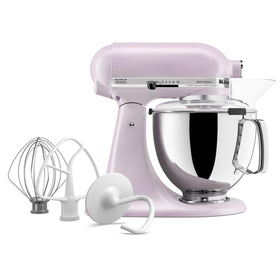 KitchenAid Artisan 5qt bowl with handle in action for large-batch mixing.