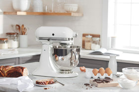 KitchenAid Artisan 6-wire whip for fluffy cream and meringue textures.