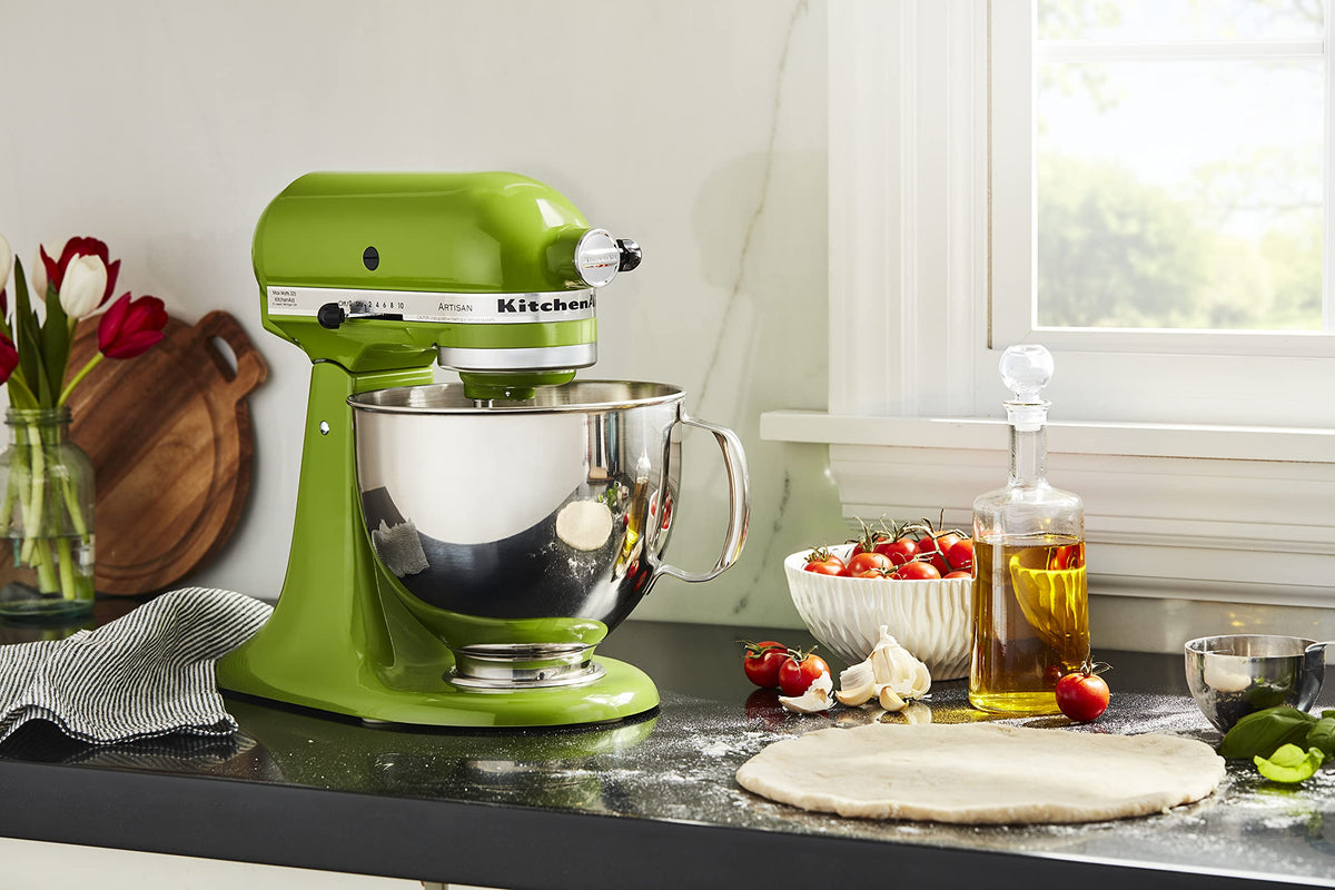 KitchenAid Artisan hub attachments ready for grinders, pasta makers, and more