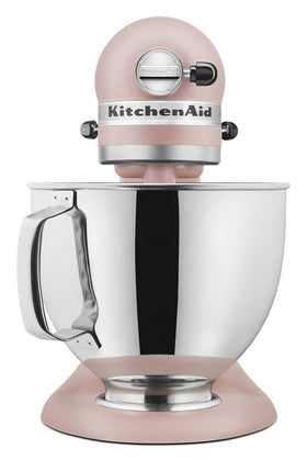 KitchenAid Artisan tilt-head mixer with easy bowl access for ingredient addition