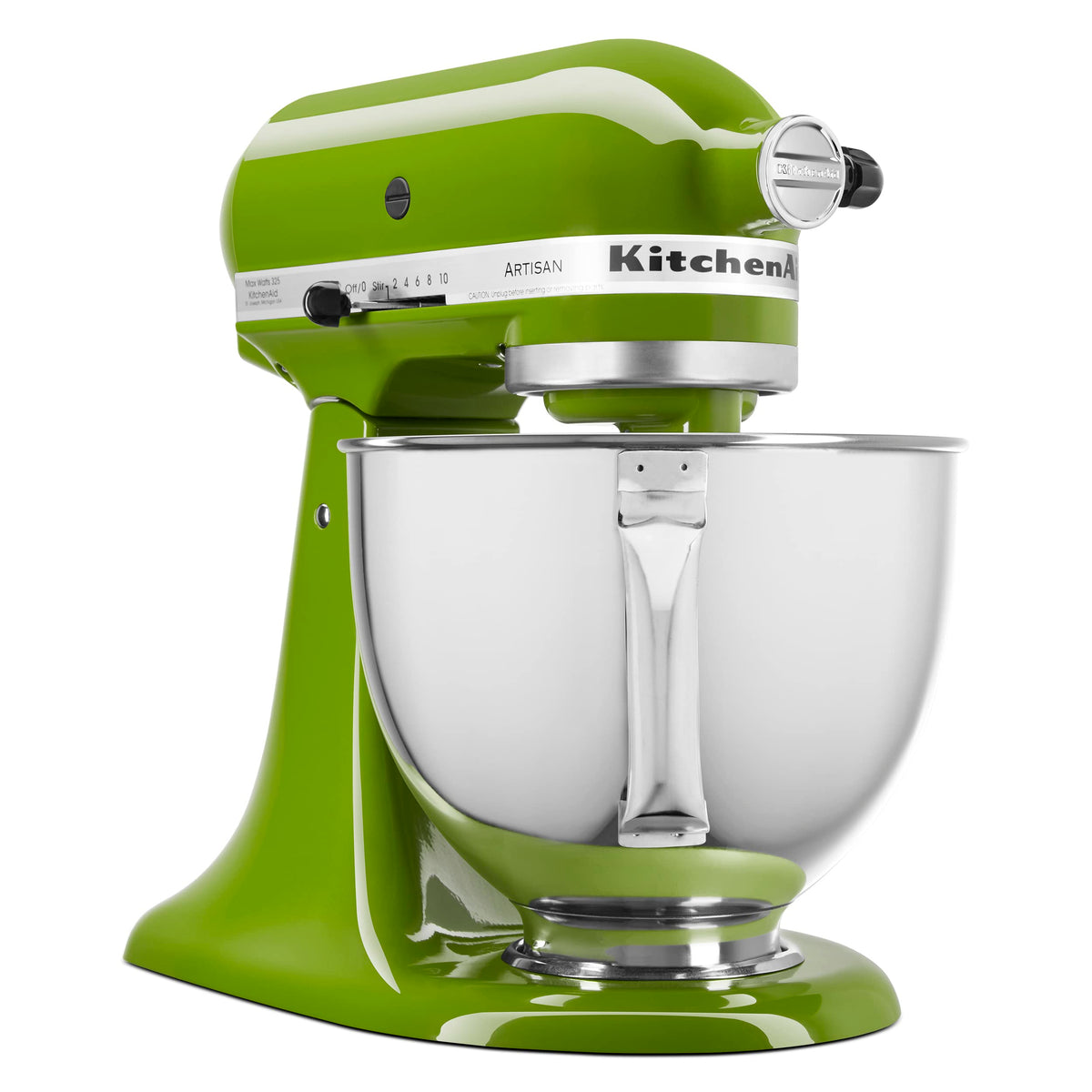 KitchenAid Artisan tilt-head mixer pouring shield reduces splatter