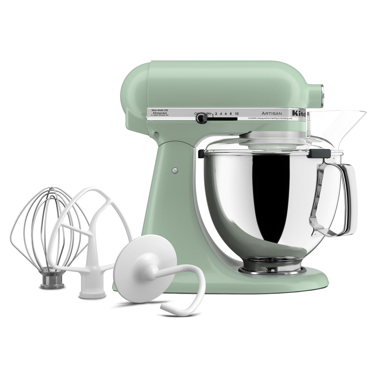 KitchenAid Artisan tilt-head open design for easy ingredient addition