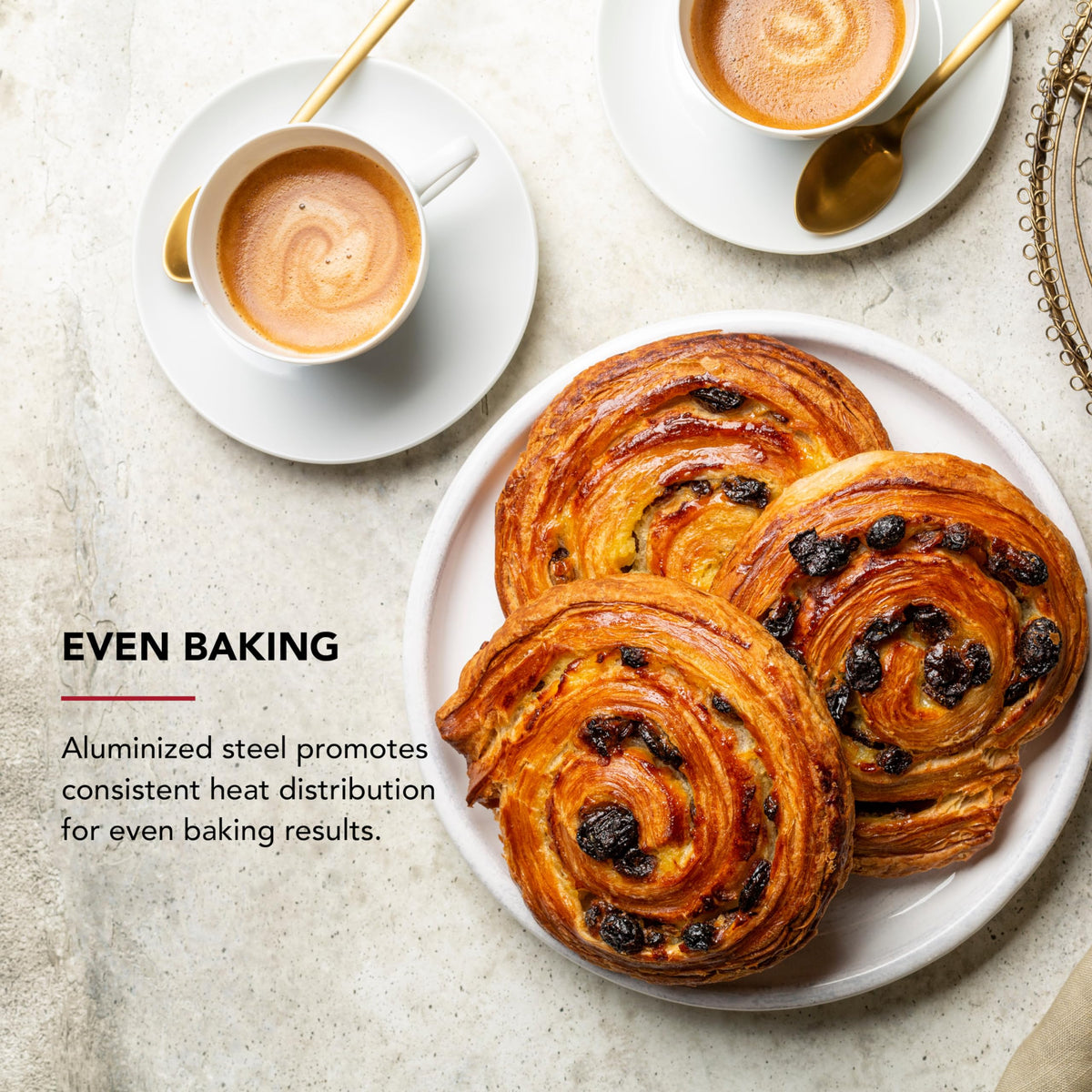 KitchenAid baking sheet is dishwasher safe for easy cleanup.