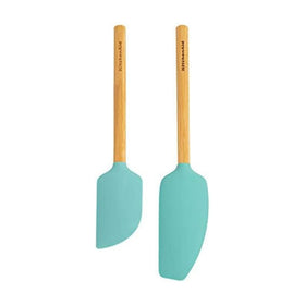 KitchenAid Bamboo Spatula Set mixer spatula highlighted for versatile mixing and folding