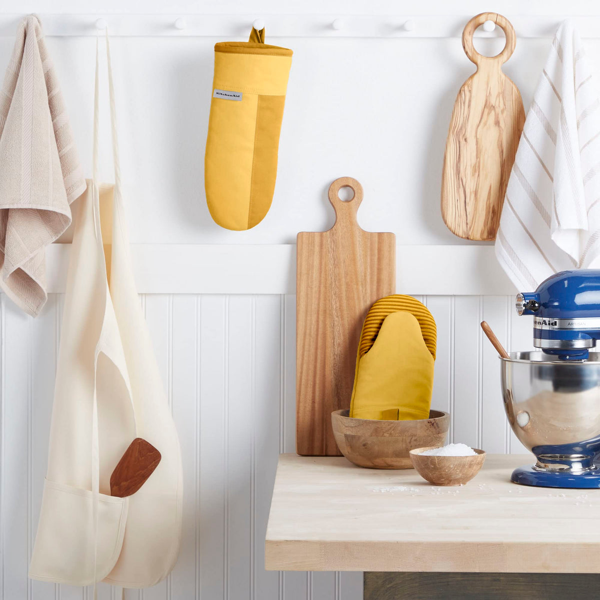 KitchenAid Beacon mitts feature slip-resistant silicone for a secure grip on cookware