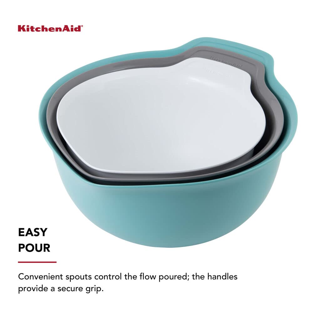 KitchenAid bowls with pour spouts help transfer batter without mess