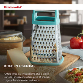 KitchenAid box grater detachable 3-cup container catches grated food