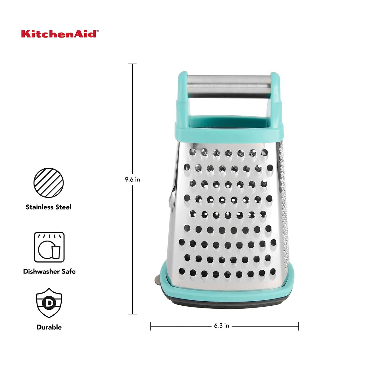 KitchenAid box grater four grating patterns for versatile textures