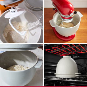 KitchenAid dough resting in bowl ready to proof