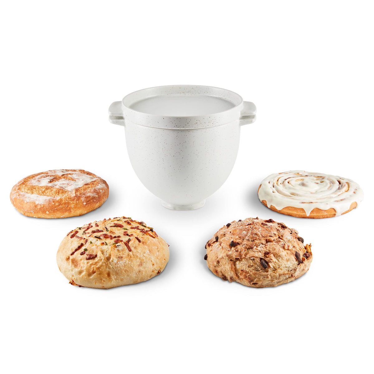 KitchenAid ceramic bread bowl showcasing even heat for thorough baking
