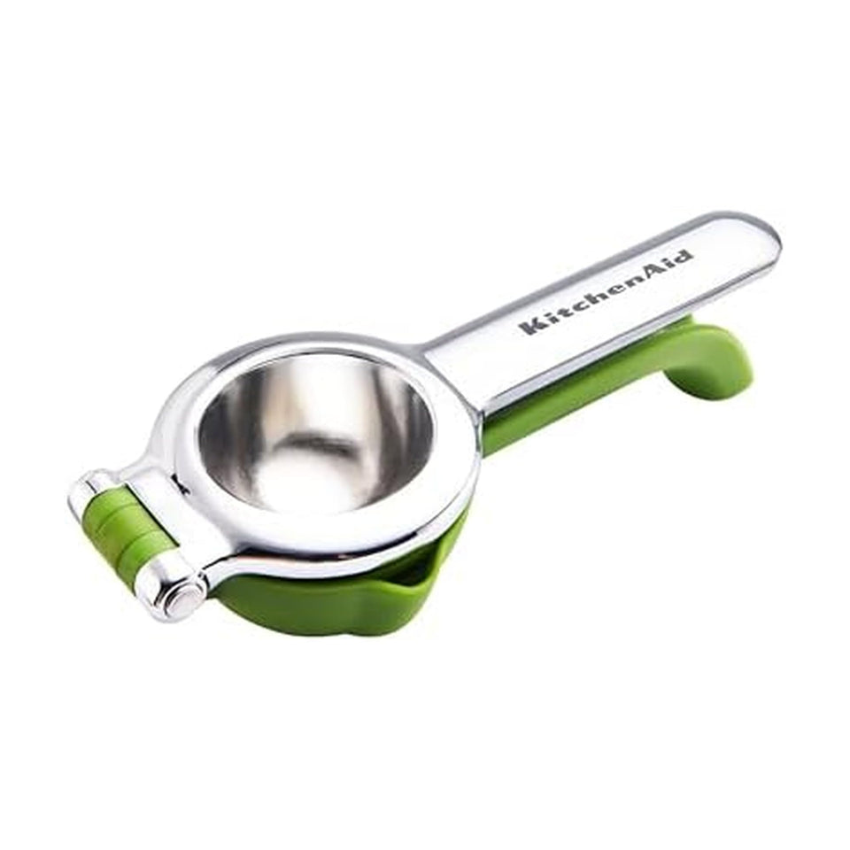 KitchenAid citrus juice press with lemon-lime hopper for mess-free juice.