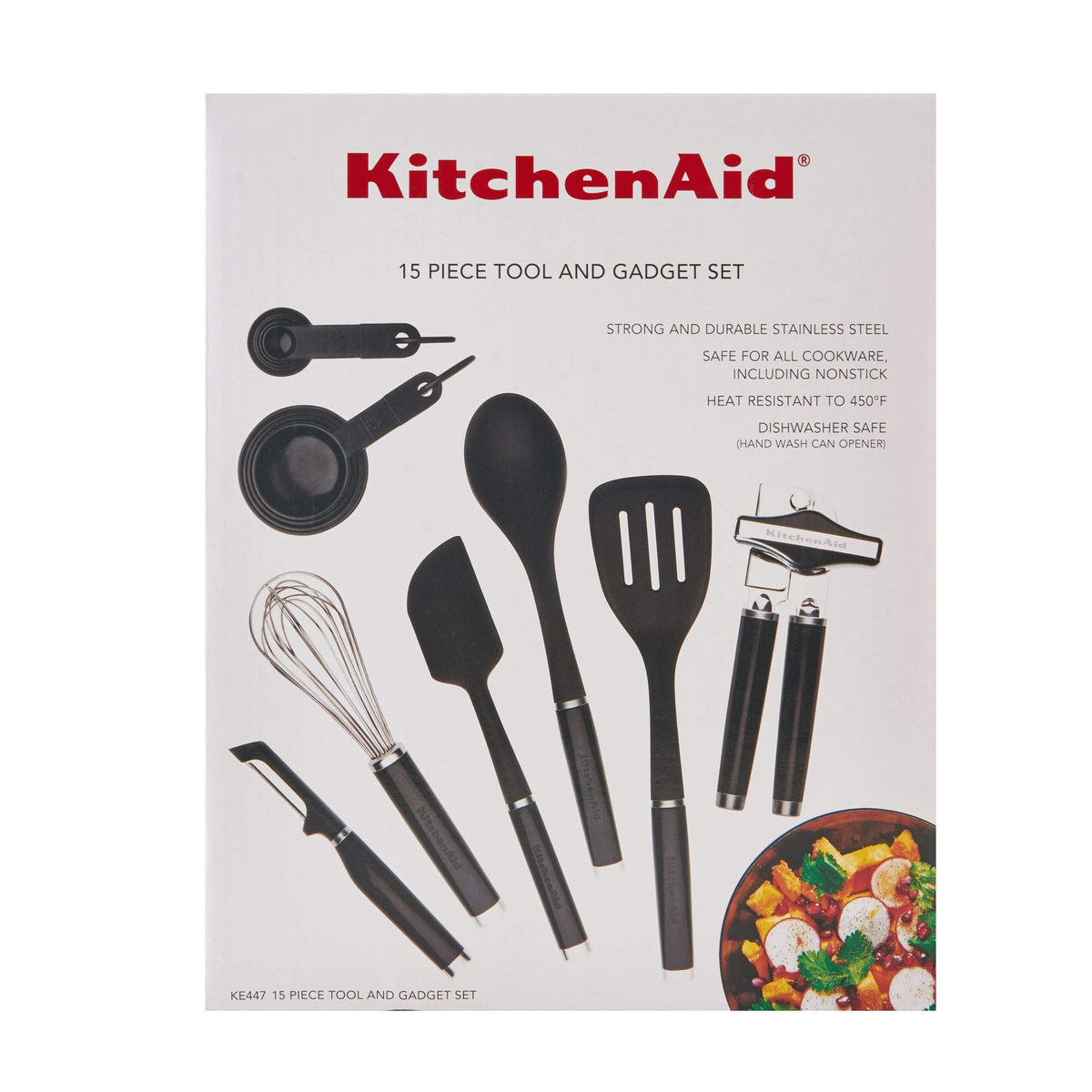 KitchenAid Classic 15-Piece Multi-Function Can Opener for effortless opening.
