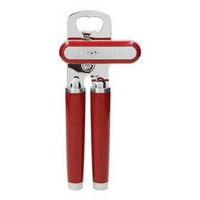 KitchenAid Classic can opener in action with a sharp cutting wheel for easy cans.
