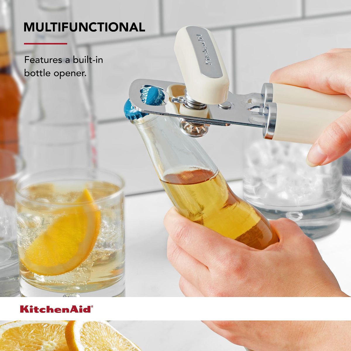 Almond cream color adds warm accent to your kitchen tools