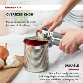 KitchenAid Classic Can Opener integrated bottle opener simplifies ready-to-use drinks