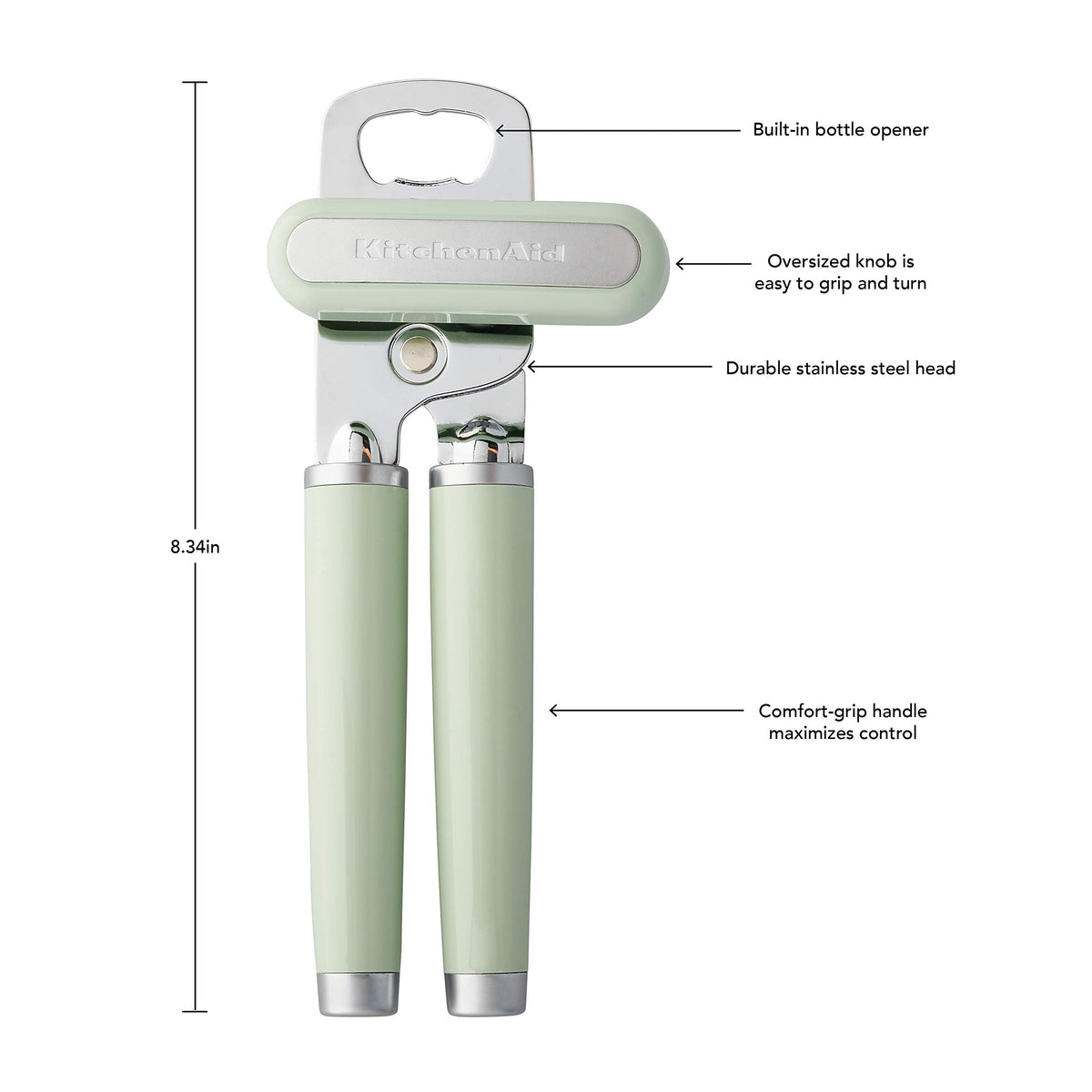 KitchenAid Classic can opener ergonomic handles offer comfort during can opening