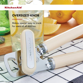 Soft ergonomic handles provide comfortable control in the kitchen