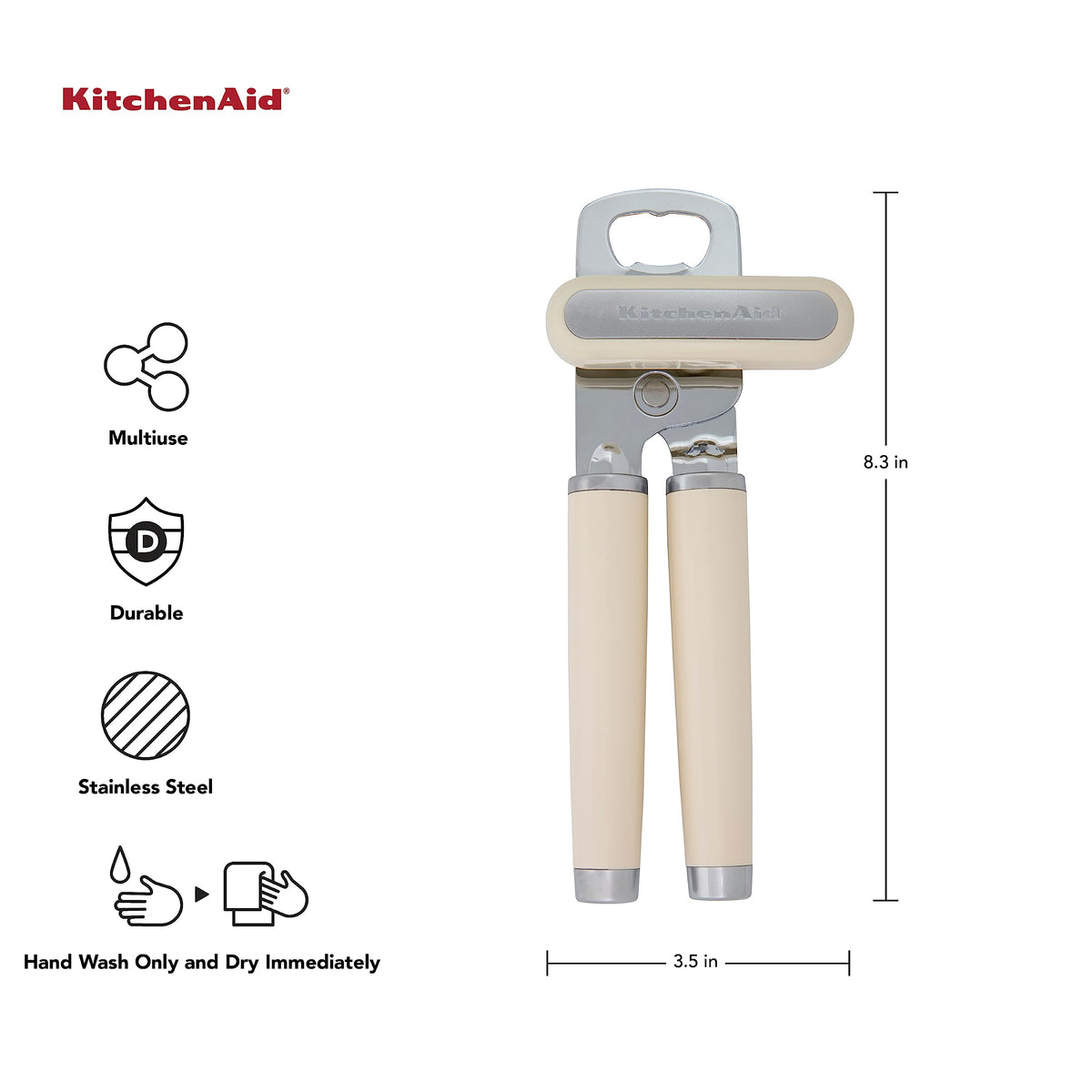 Large turning knob aids secure grip during opening