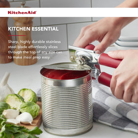 KitchenAid Opener features stainless steel cutting wheel for reliable performance.