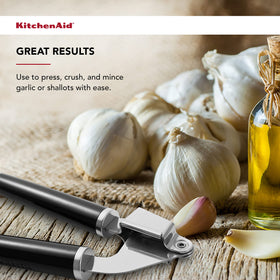 KitchenAid Classic Garlic Press handle offers comfortable, sturdy grip.